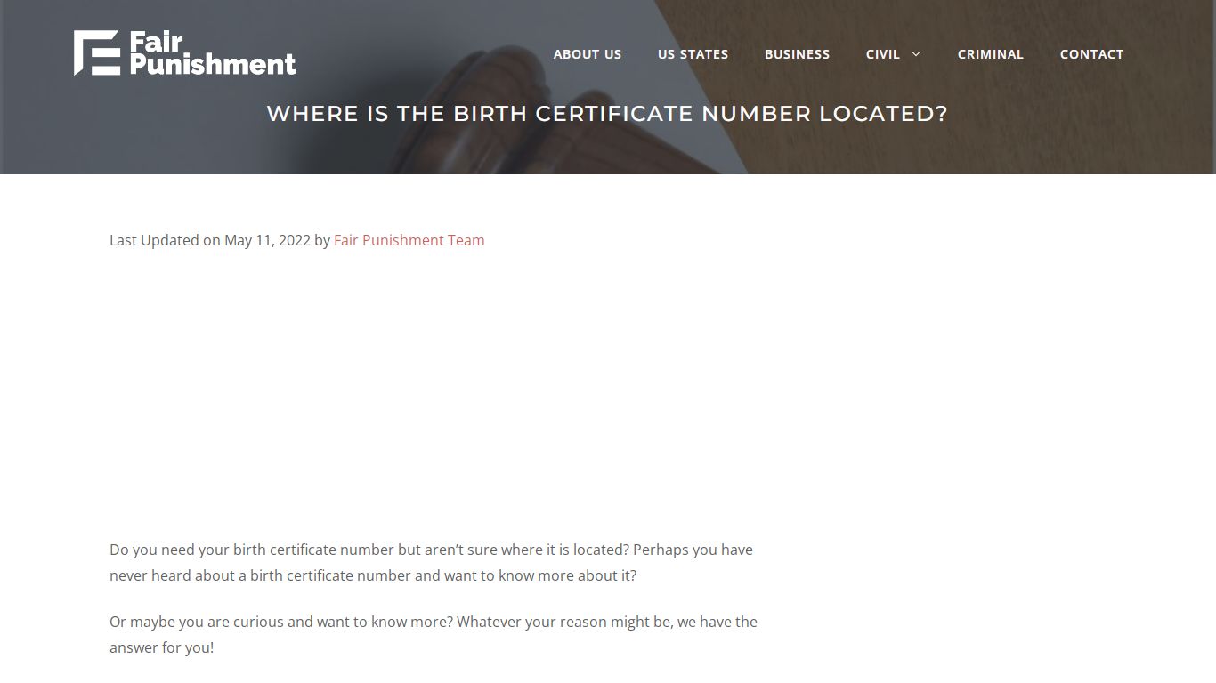 Where Is The Birth Certificate Number Located? - Fair Punishment
